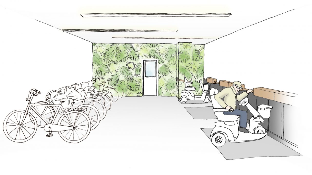 De komst van scootmobiels als upgrade van een fietsenstalling