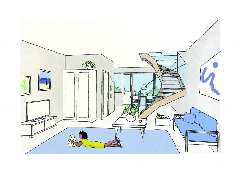 Staircase in the livingroom